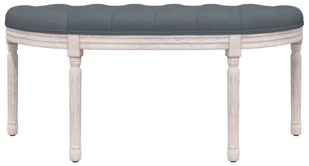 Banco 110,5x45x49 cm veludo cinza-escuro