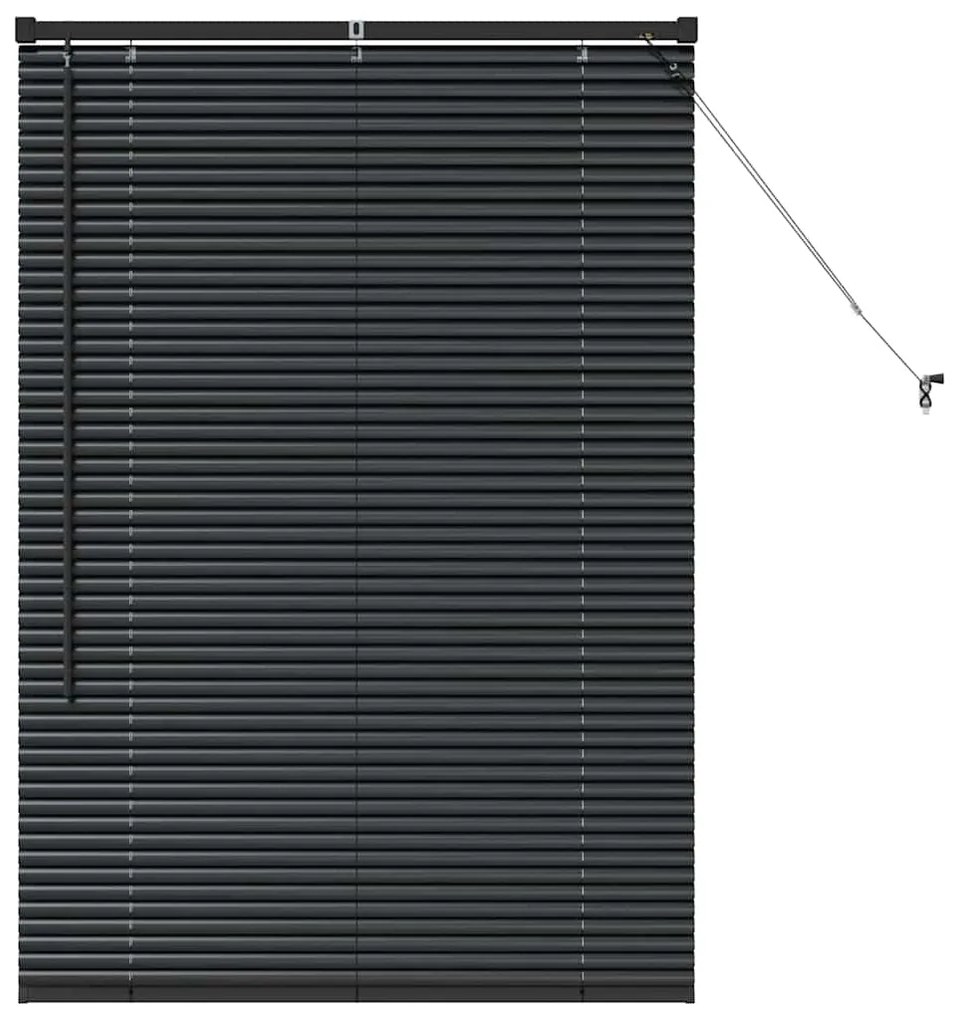 Persiana de Janela com cortinas Outros Manual Preto 80 x 130 cm Alumín