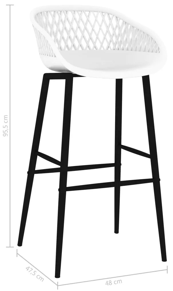 Cadeiras de bar 4 pcs branco