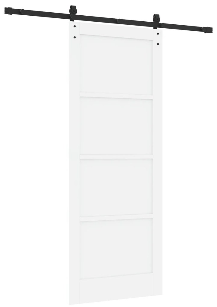 Porta Deslizante vidaXL com Conjunto de Hardware Branco 83x211 cm Made