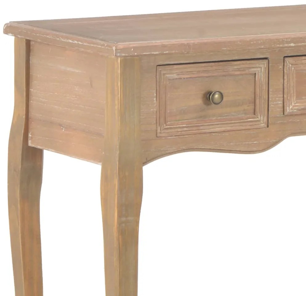 Toucador/mesa consola com 3 gavetas castanho