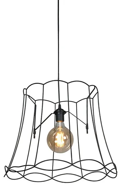 Candeeiro de suspensão retro preto 50 cm - Granny Frame Retro