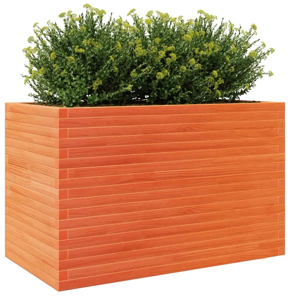 Vaso/floreira de jardim 110x60x68,5 pinho maciço castanho mel