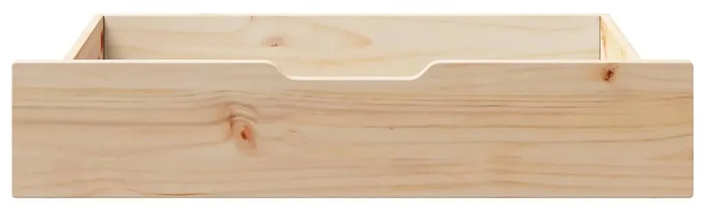 Gavetas para cama com rodas 2 pcs 80x55x17 cm pinho maciço