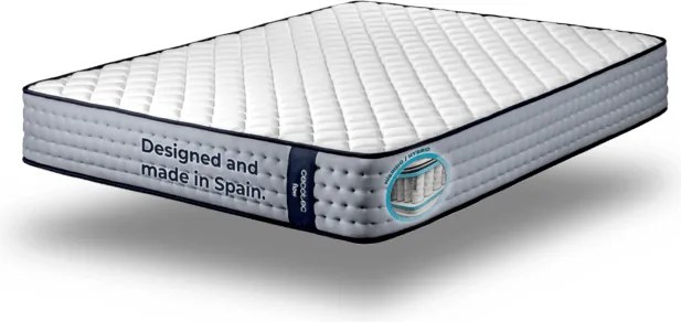 Colchão Flow 6700 Hybrid 135x190 com 7 zonas de firmeza diferentes com estrutura de molas box firme e leve