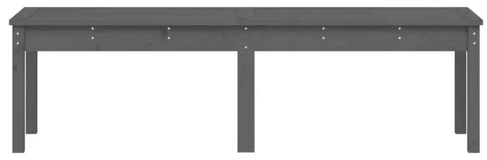 Banco de jardim c/ 2 lugares 159,5x44x45 cm pinho maciço cinza