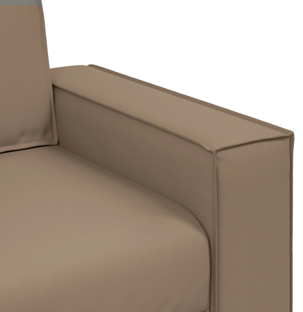 Cadeira de Sofá vidaXL Cappuccino 59 cm em Couro Sintético
