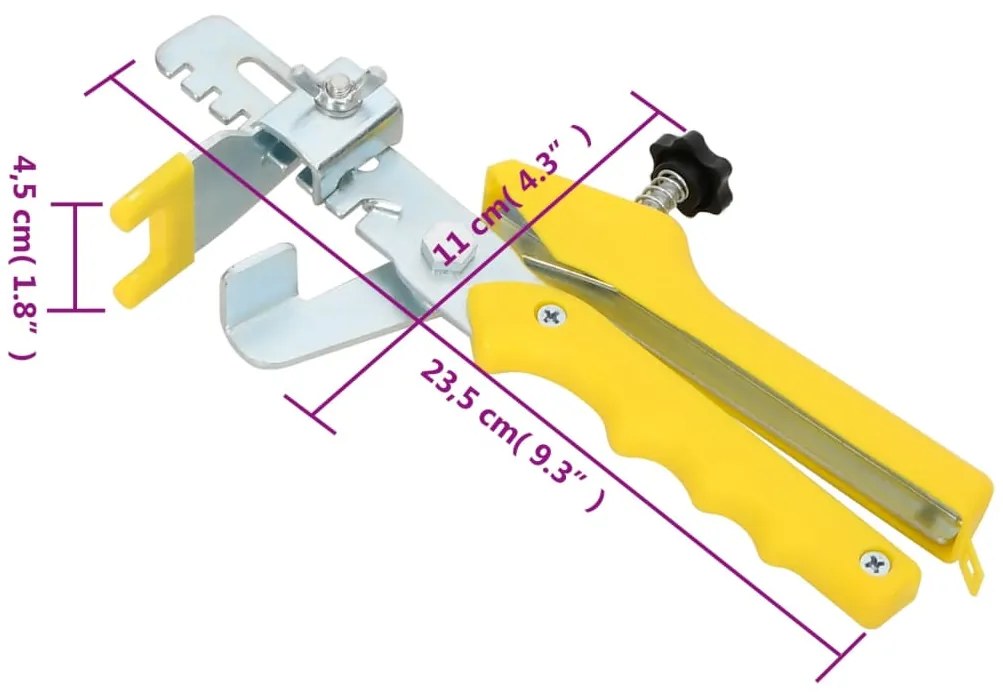 Sistema nivelação de ladrilhos 500 cunhas 2500 niveladores 2 mm