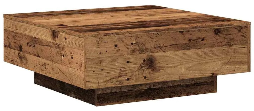 Mesa de Café VidaXL Madeira Velha 80x80x31 cm em Madeira de Engenharia