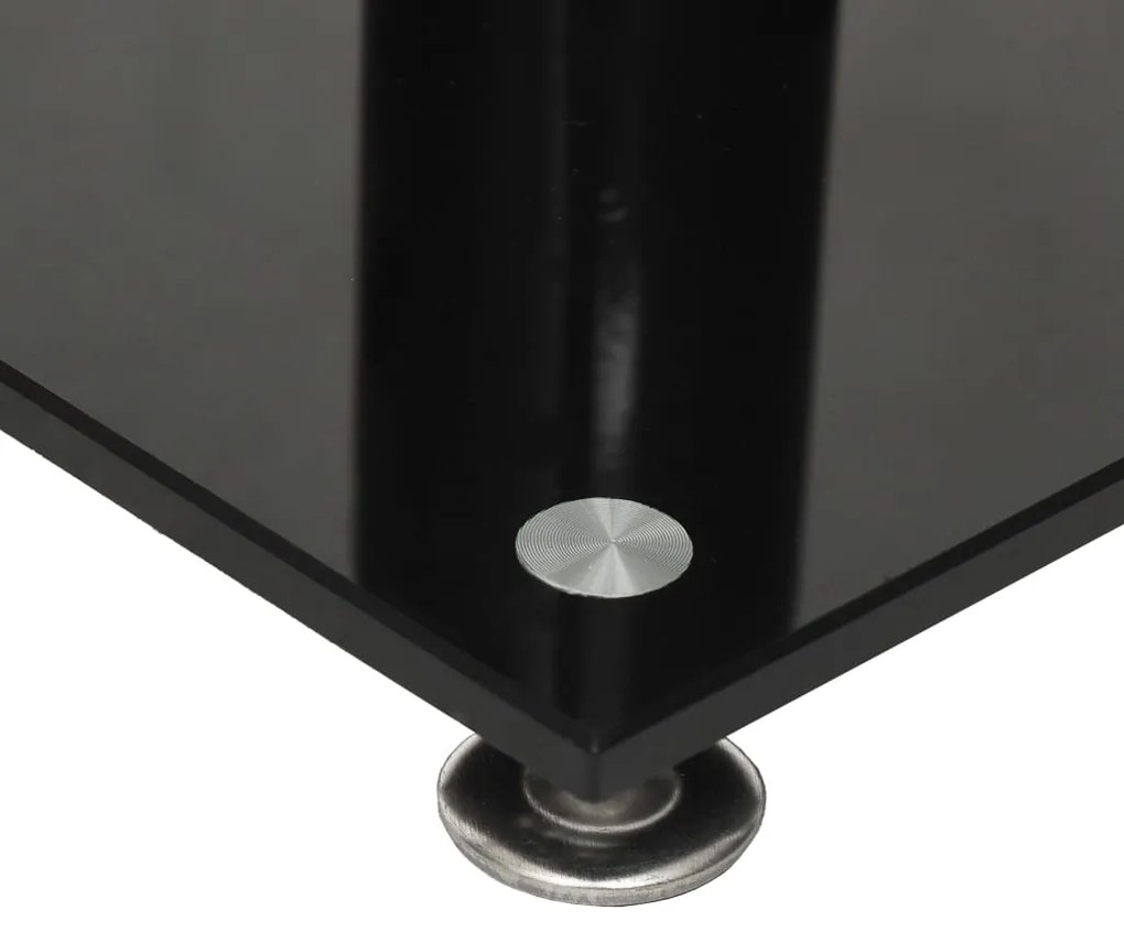 Suportes p/ colunas 2 pcs vidro temperado design 1 pilar preto