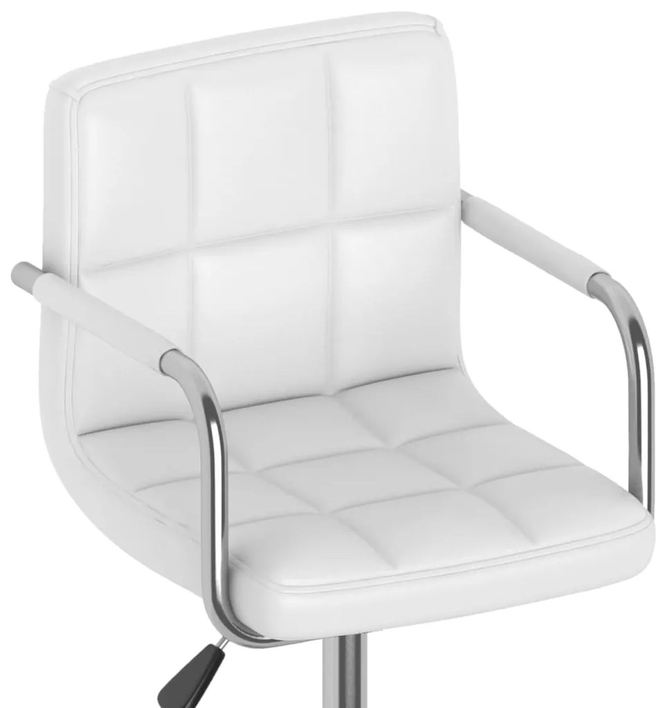 Cadeira de escritório giratória couro artificial branco