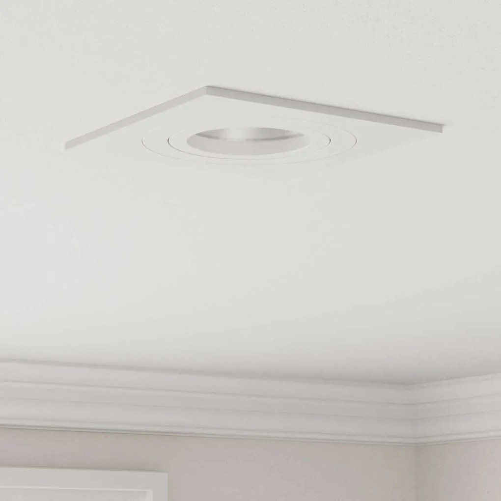 Refletores Embutidos 12 pcs Quadrado GU10 Branco 91x91 mm