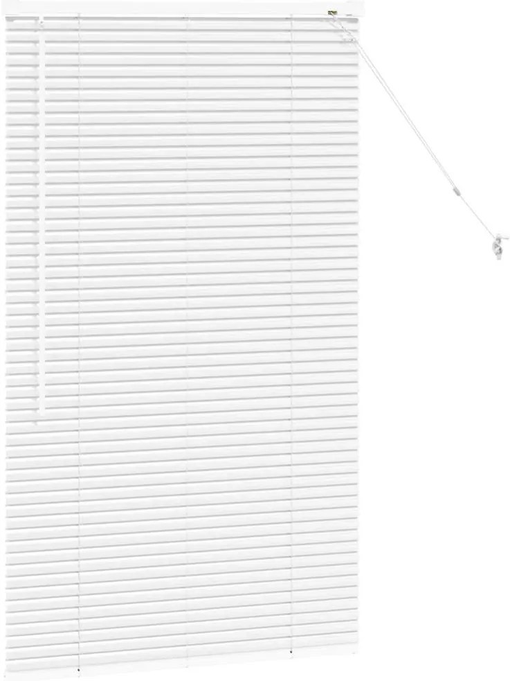 Persiana de Janela com cortinas Outros Manual Branco 80 x 130 cm Alumí
