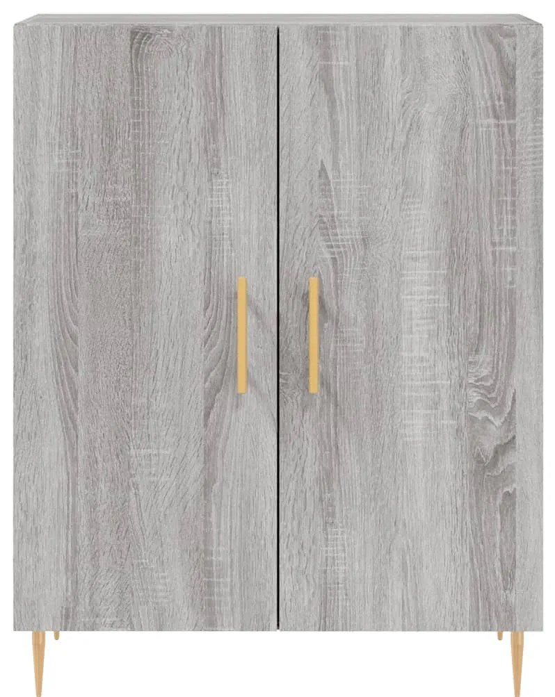 Aparador 69,5x34x90 cm derivados de madeira cinzento sonoma