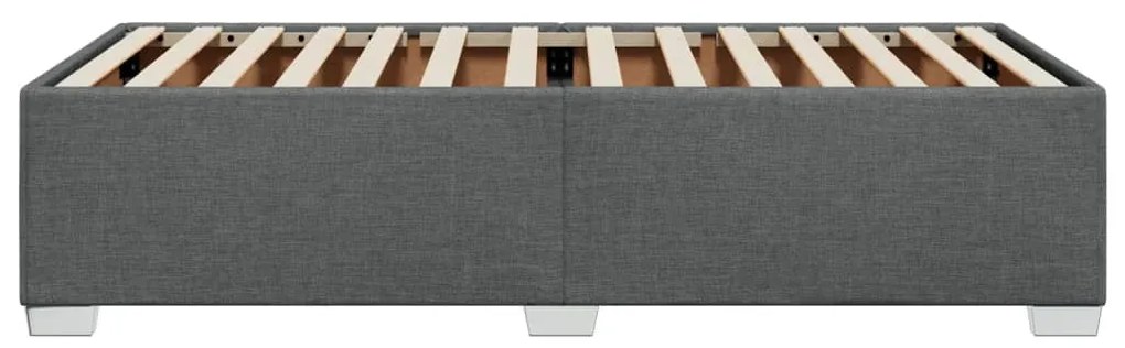 Estrutura de cama sem colchão 80x200 cm tecido cinzento-escuro