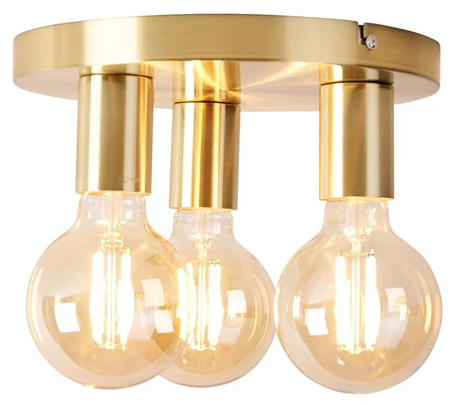 LED Candeeiro de teto inteligente dourado redondo incl. 3 Wifi G95 - Facil Design,Moderno