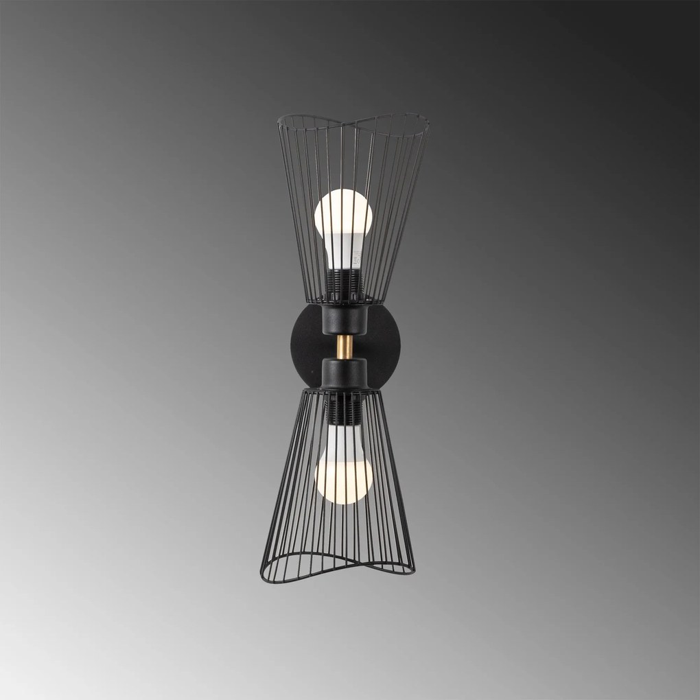 Candeeiro de Parede Zeyno – Preto – 16 x 16 cm