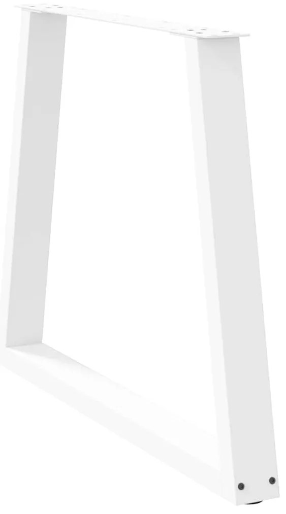 Pernas para mesa de jantar em V 3 peças, branco, 80x(72-73,3) cm, aço