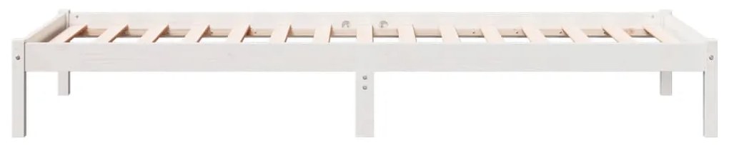 Cama extra longa sem colchão 80x210 cm pinho maciço branco