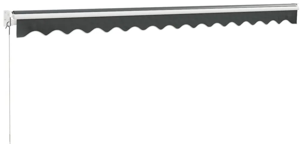 Toldo retrátil 4x3 m tecido e alumínio antracite