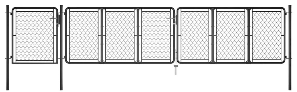 vidaXL Portão de jardim 100x495 cm aço antracite