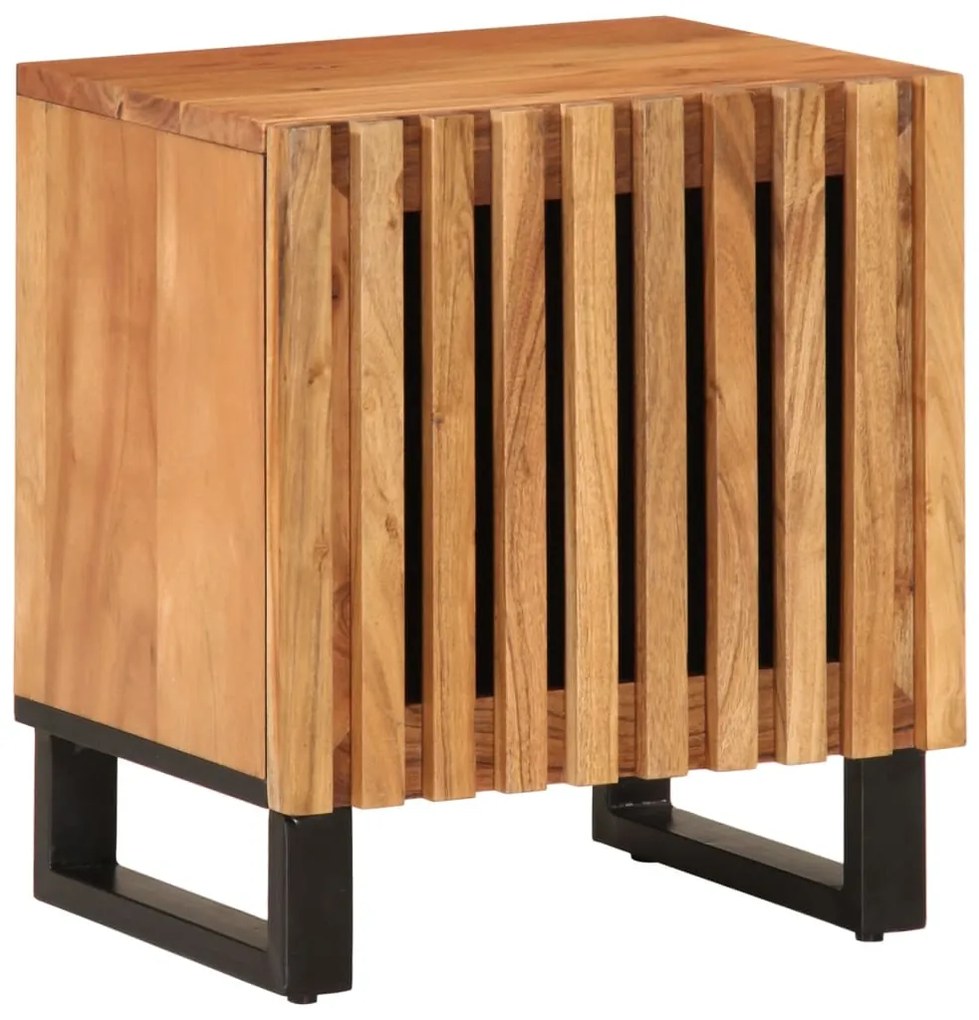 Mesa de cabeceira 40x34x46 cm madeira de acácia maciça