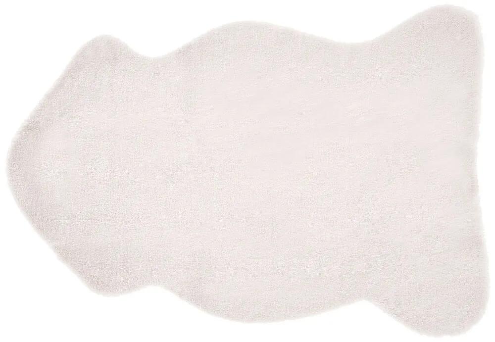 Tapete em pelo sintético de coelho branco 60 x 90 cm UNDARA Beliani