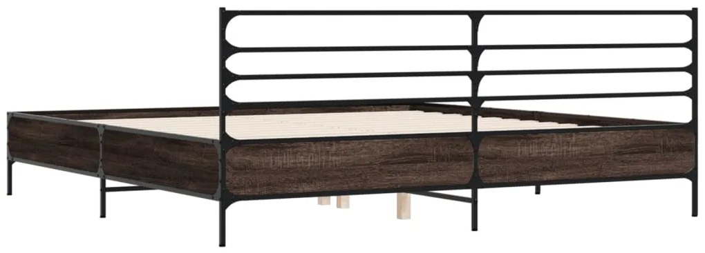 Estrutura de cama 200x200cm derivados madeira/metal