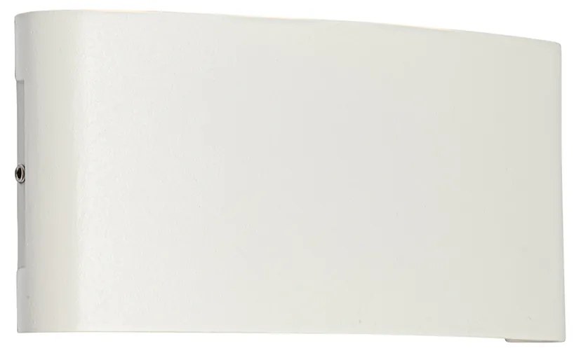 Candeeiro de parede exterior branco com LED 6 luzes IP54 - Silly Moderno