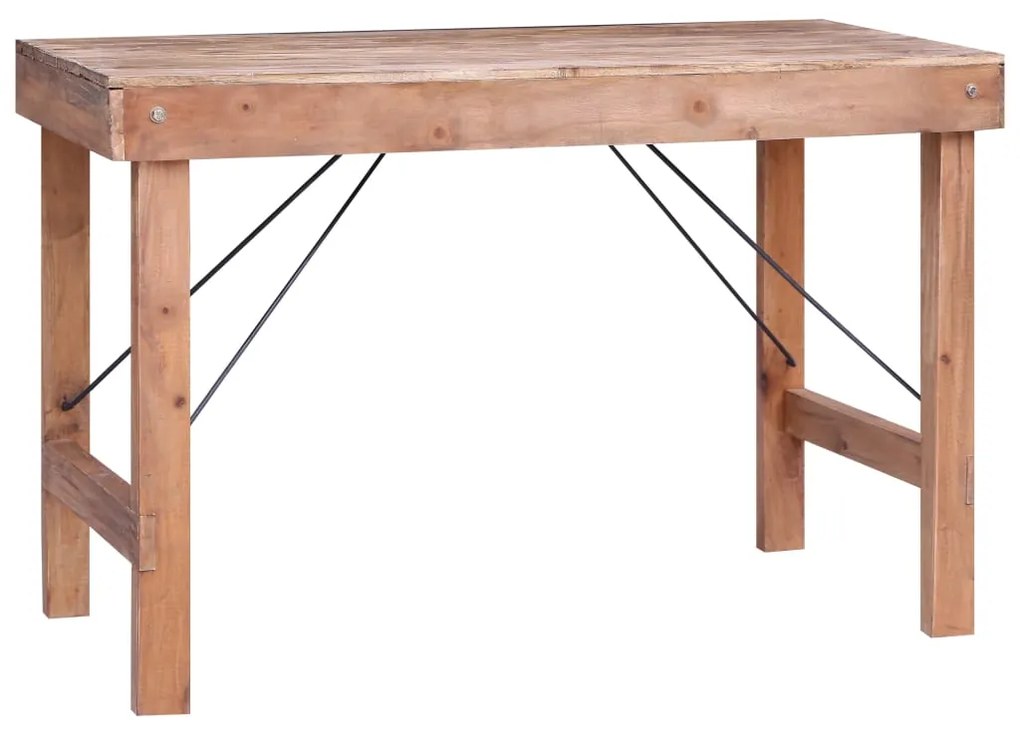 vidaXL Mesa de jantar 120x60x80 cm madeira recuperada maciça
