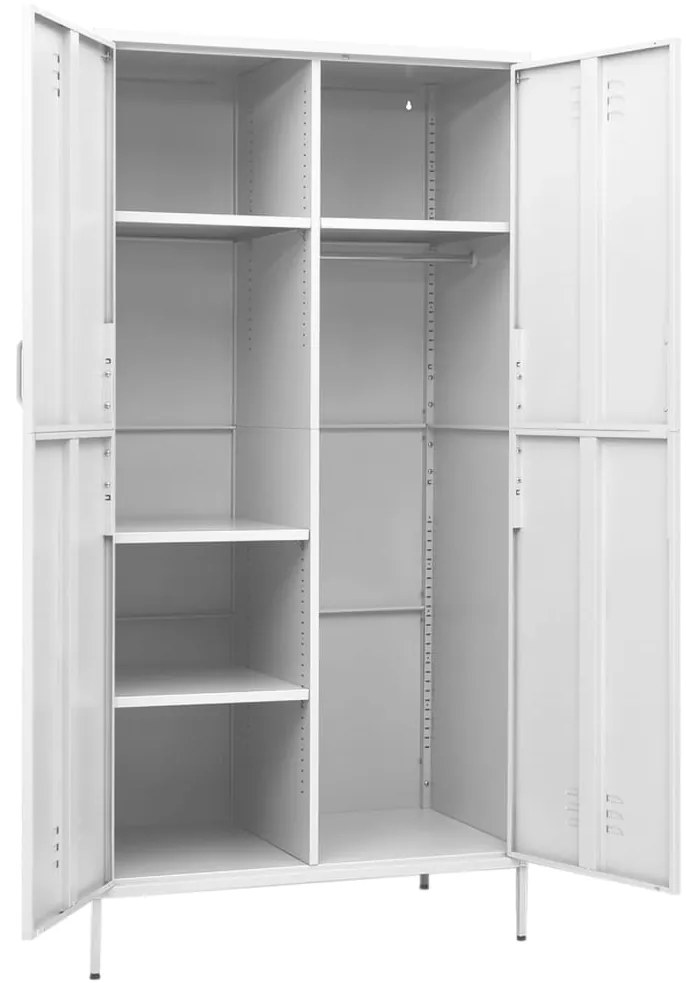 Roupeiro 90x50x180 cm aço branco