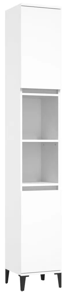 3 pcs conjunto móveis casa de banho derivados de madeira branco