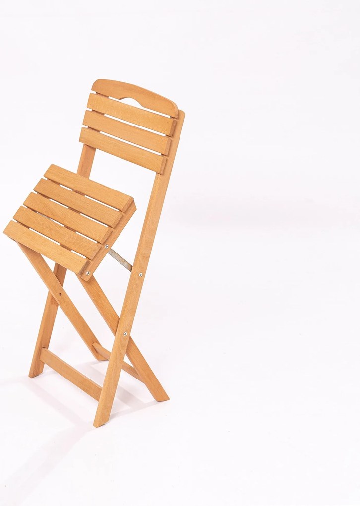 Conjunto de Mesa e Cadeiras de Jardim My001 – Castanho – Mesa 50x72x50