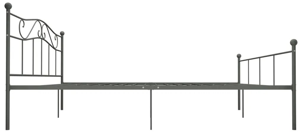 Estrutura de cama 180x200 cm metal cinzento