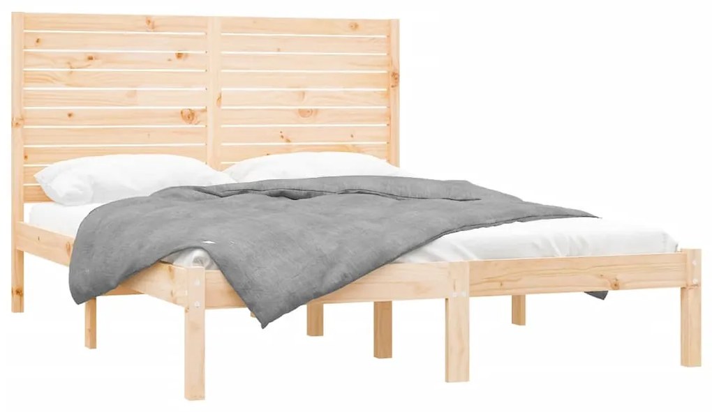 Estrutura de cama 160x200 cm madeira maciça