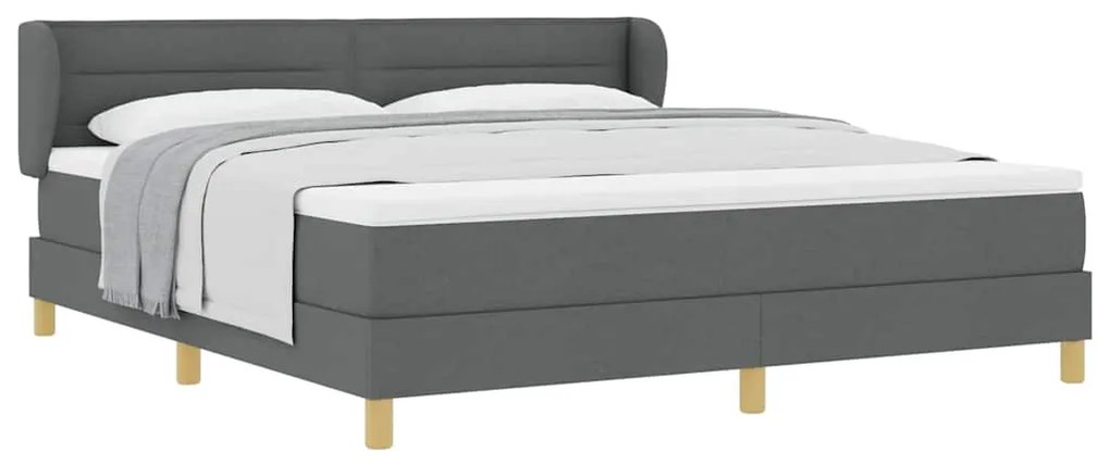 Cama Box Spring vidaXL com Colchão em Cinza Escuro, 180x200 cm de Teci