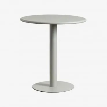 Mesa De Jardim Redonda De Metal Mizzi Ø70 Cm Verde Cáqui - Sklum
