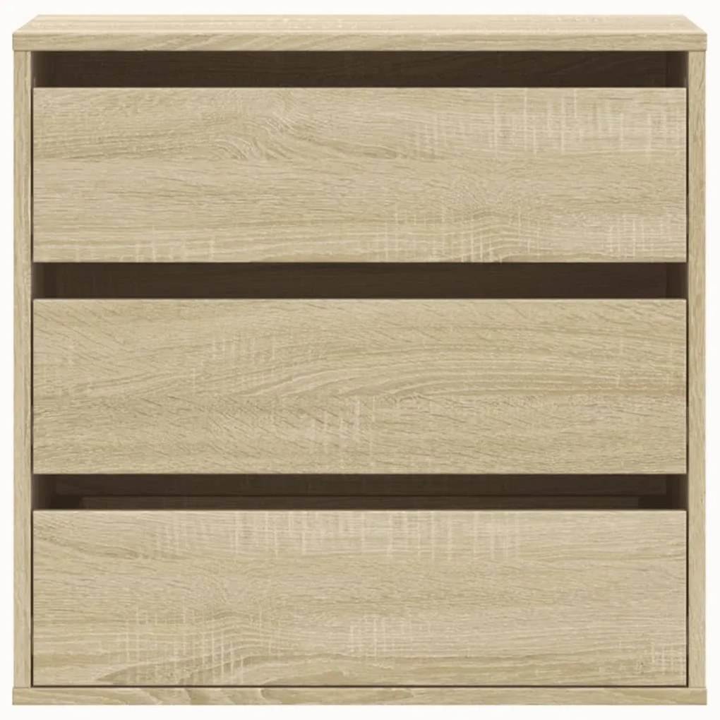 Cómoda com 3 Gavetas - 60x41x58 cm - derivados de madeira - carvalho s