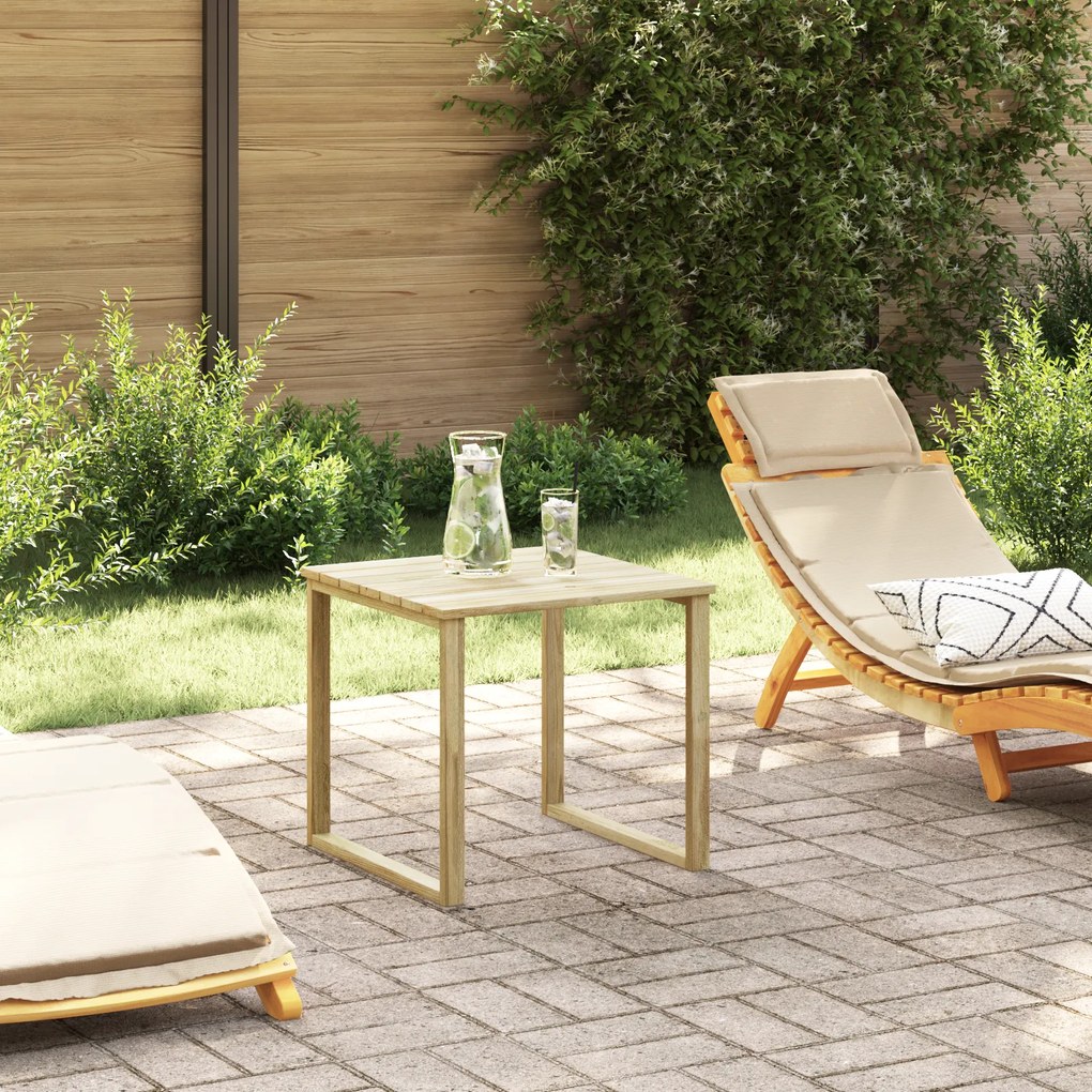 vidaXL Mesa de Cama Sol 50.5x50.5x46 cm Madeira de Pinho Impregnada