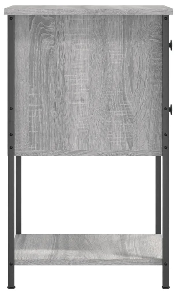 Mesas de cabeceira 2 pcs derivados de madeira sonoma cinza