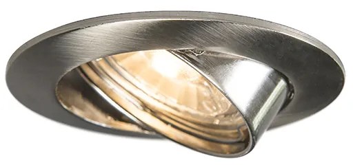 Foco embutido inteligente aço incl. WiFi GU10 inclinável - Edu