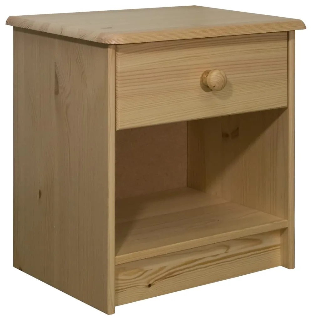 vidaXL Mesa de cabeceira 41x30x42 cm madeira de pinho maciça