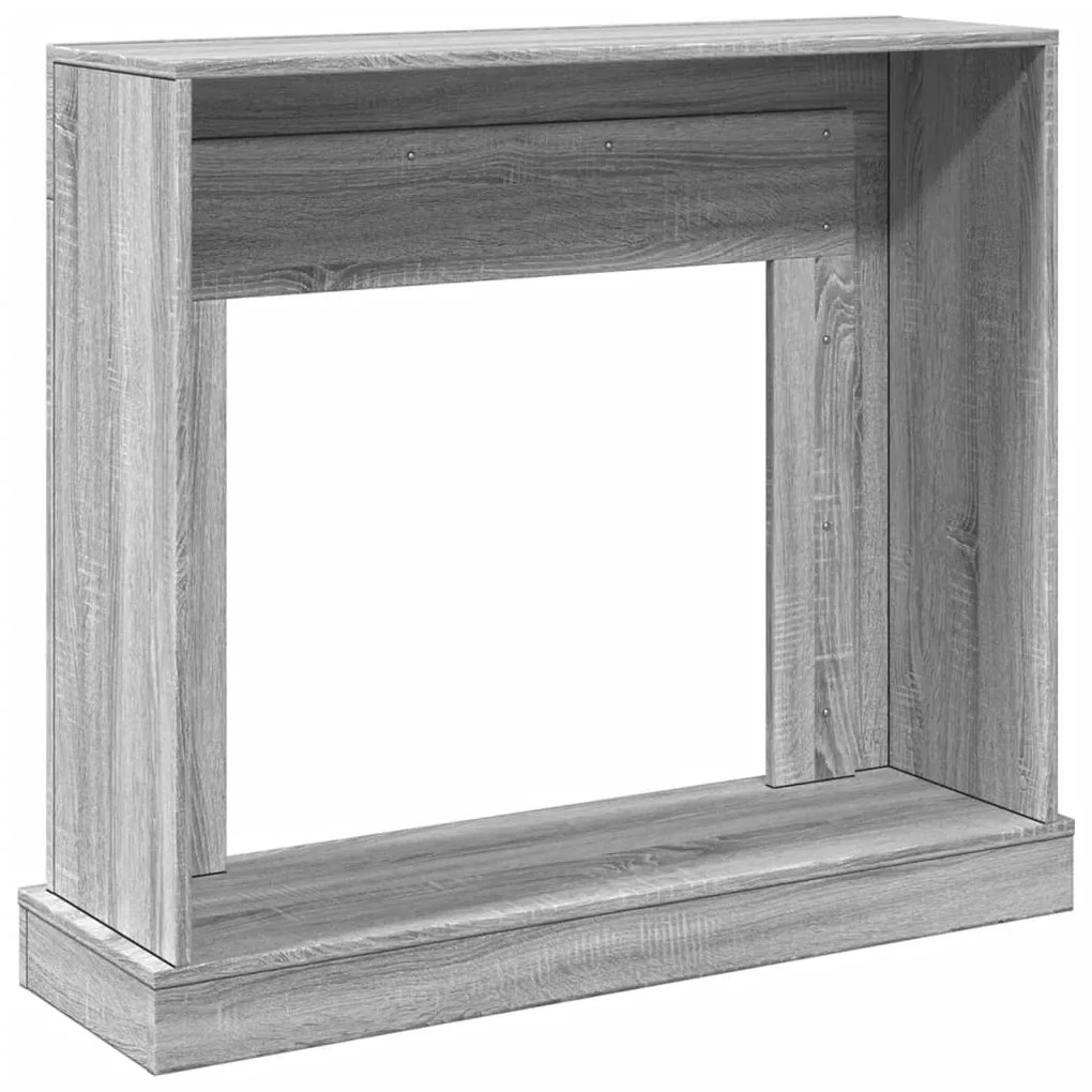 Cornija lareira 100x30x87,5cm derivados madeira cinza sonoma