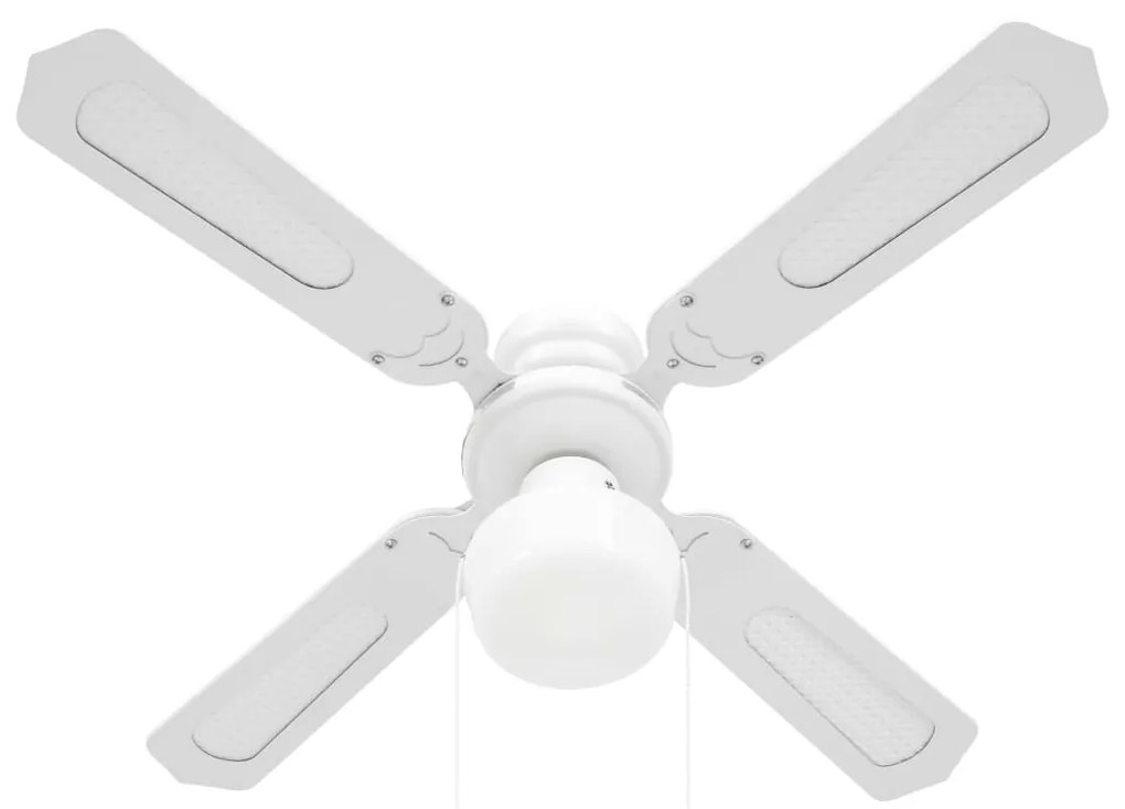 Ventoinha de teto com luz 106 cm branco