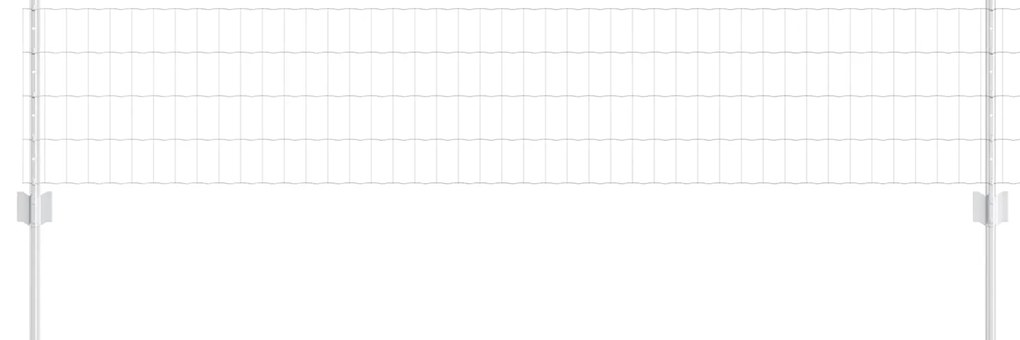 vidaXL Cerca e Poste Prateado 0,4 x 50 m Aço