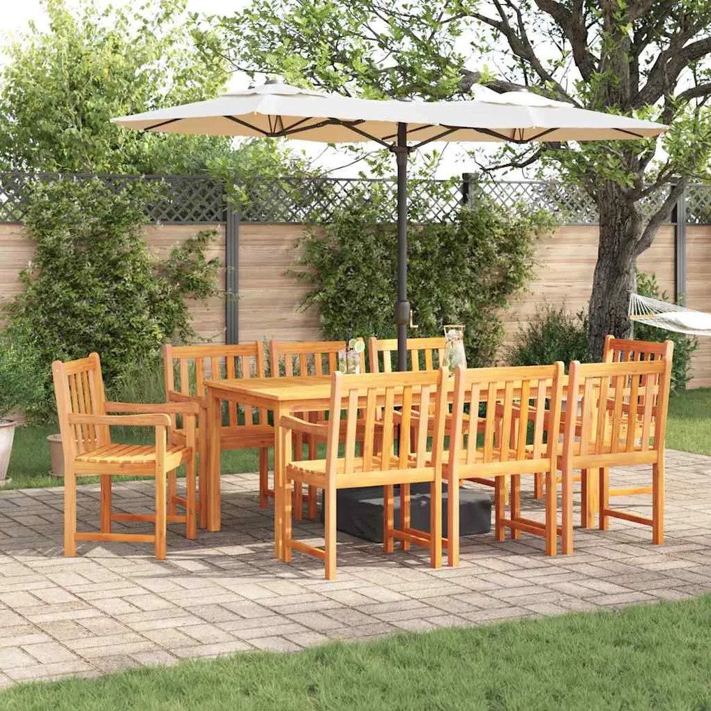 vidaXL Conjunto de Mesa de Jantar 9 pcs 180 x 90 x 75 cm