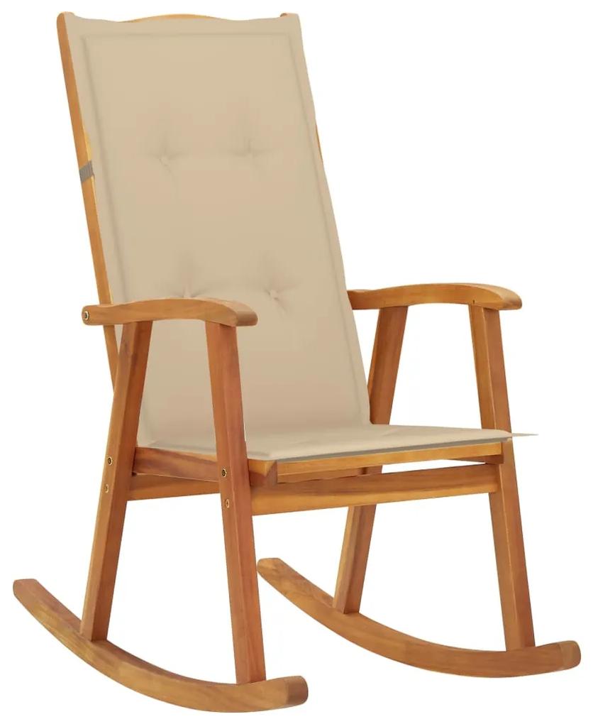 3064182 vidaXL Cadeira de baloiço com almofadões madeira de acácia maciça