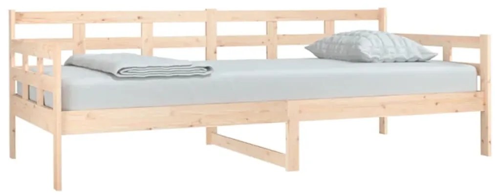 Sofá-cama 90x200 cm madeira de pinho maciça