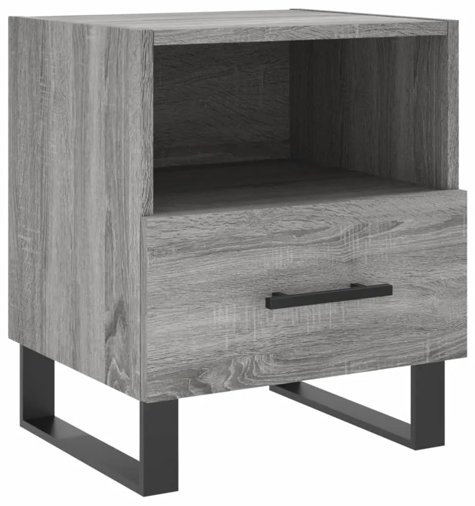 Mesas de cabeceira 2 pcs derivados de madeira sonoma cinza