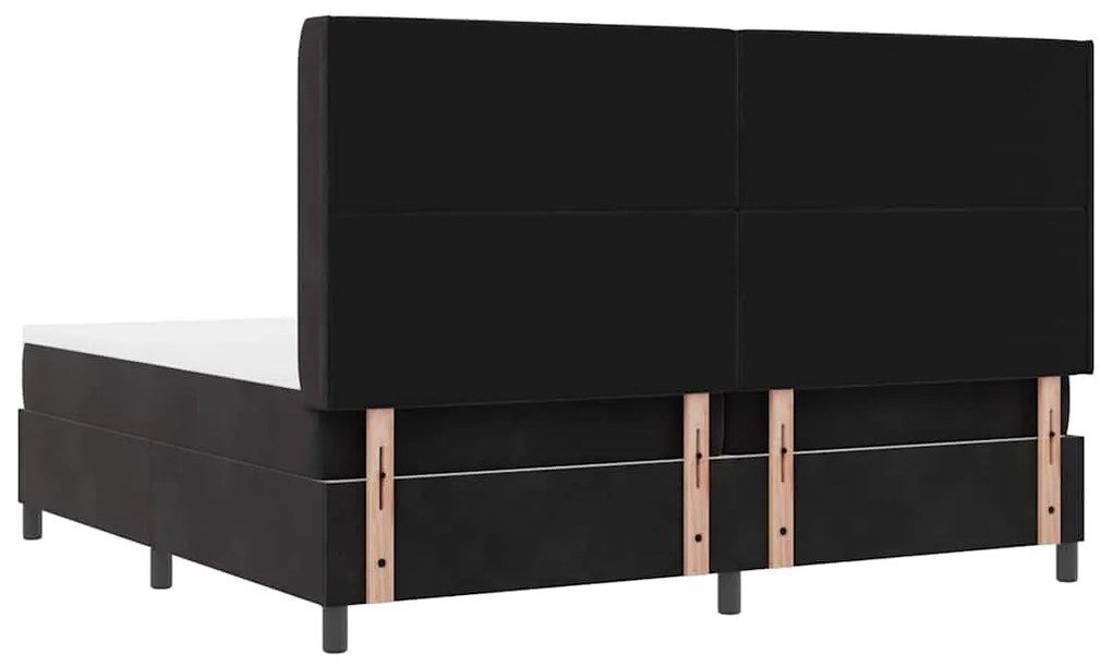 Cama Box com Colchão vidaXL Preta 200x200 cm Veludo